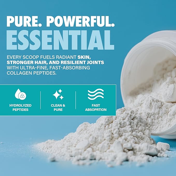 Collagen Powder, Hydrolyzed Collagen Peptides, Grass-Fed, Non-GMO, Unflavored, 20g Protein Per Serving, Supports Skin, Hair, Nails, Joints & Gut Health, Keto & Paleo-Friendly, 30 Servings