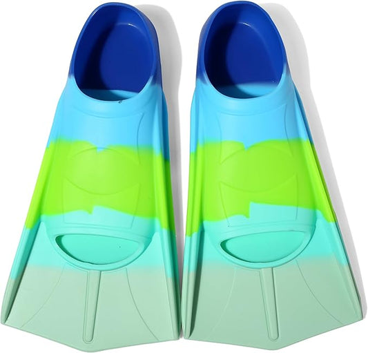 Kids Swim Fins,Short Comfortable Flippers for Lap Swimming and Training for Child,Girls,Boys,Beginners