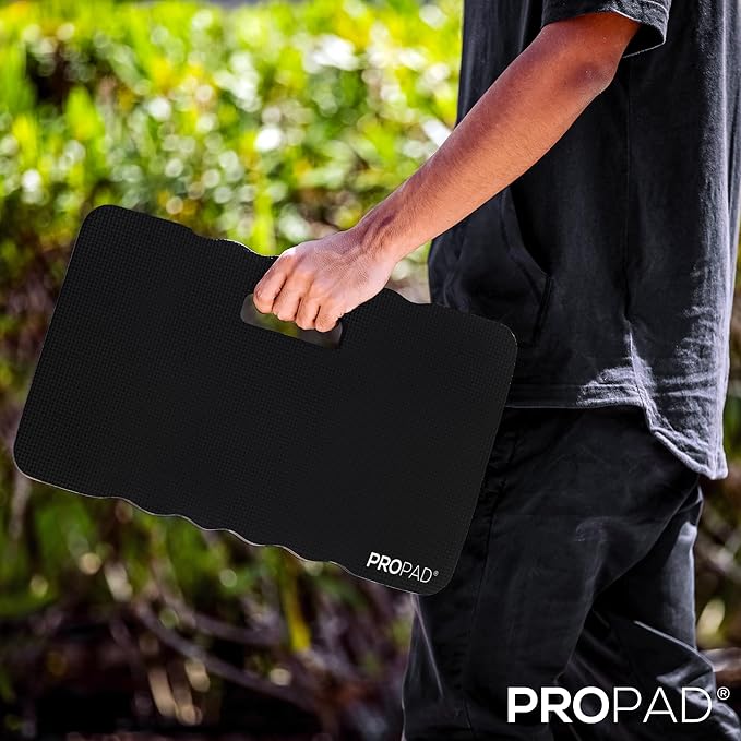 Thick Kneeling Pads, Garden Kneeler for Gardening, Bath Kneeler for Baby Bath, Kneeling Mat for Yoga, Knee Pad for Work, Floor Foam Pad, Extra Large (XL) 18 x 11 x 1.5 Inches, Black (Pack of 2)