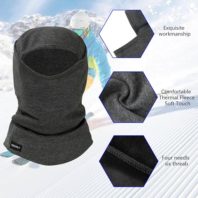 Ski Mask Balaclava Cold Weather Warm and Fleece Face Mask Neck Warmer Full Face Mask for Men&Women