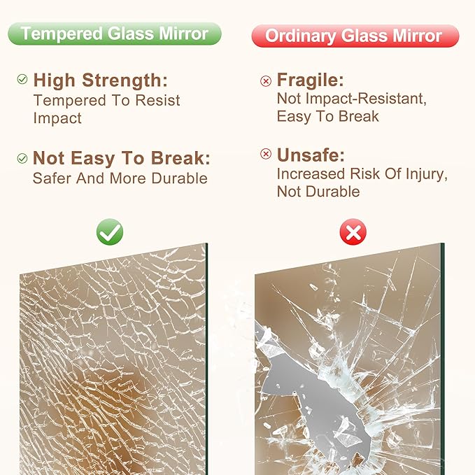 Hasipu Home Gym Mirror 71"x32"(Each)-2 PCS Large Full Body Mirror for Yoga, Large Wall Mirror Full Length for Fitness, Garage, Dance Studio, 0.16in Tempered Glass Frameless Mirror-UL