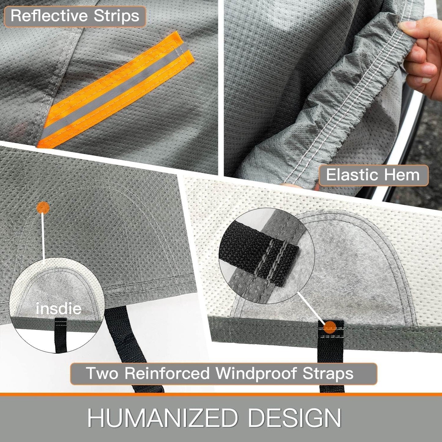 Kayme Heavy Duty SUV Car Cover Waterproof All Weather, Full Exterior Covers Sun Rain UV Protection. Universal Fit Audi Q5, BMW X3, Mazda CX-5, Hyundai Sante Fe, Tesla Model Y, Toyota RAV4, Honda CRV.