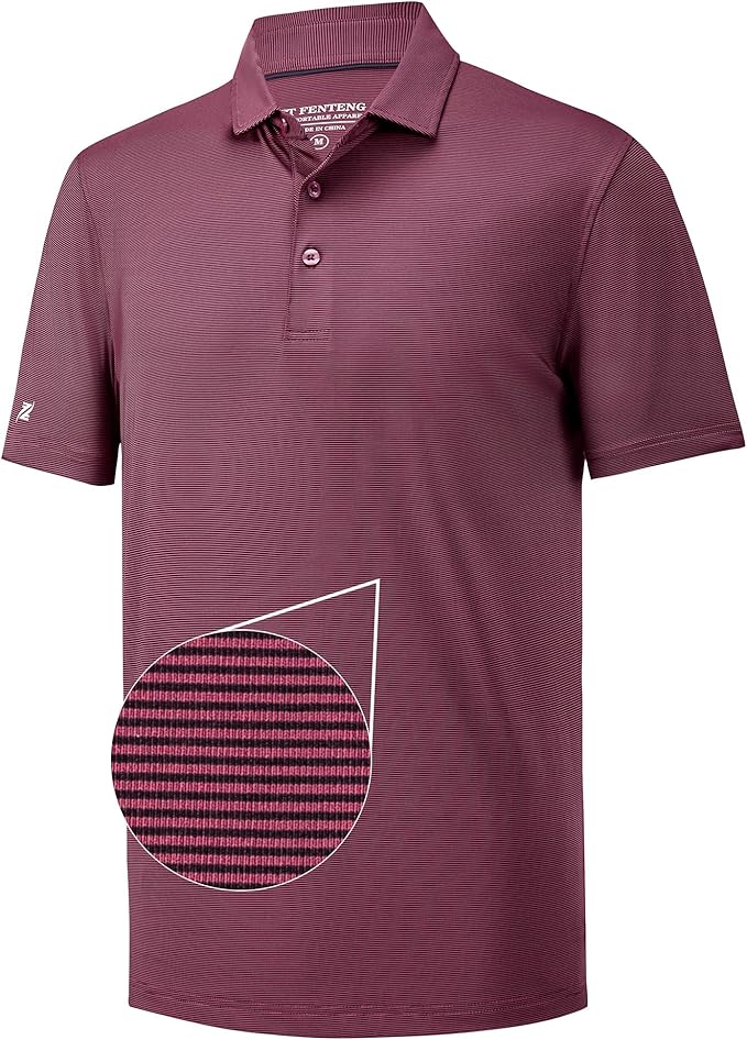 Mens Polo Shirts Short Casual Solid Stylish Dry Fit Performance Designed Collared Golf Polo Shirts for Men