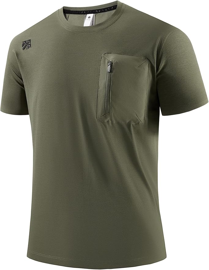 Moisture Wicking Quick Dry Soft Pickleball Workout Hiking Camping Running Shirts for Men Outdoor Sports