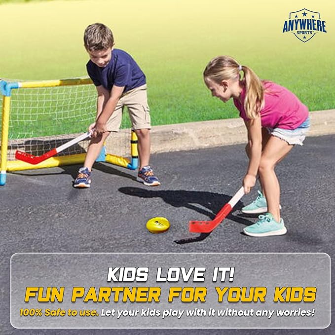 Nature Bound The Anywhere Puck Foam Hockey Training Puck (6 Pack with Drawstring Storage Bag), for Children and Adults, Indoor and Outdoor Use