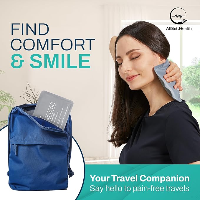 Reusable Ice Packs for Injuries - (10" x 6") Soft Ice Pack with 1 Sided Velvet Soft Fleece Fabric, Flexible Hot and Cold Gel Ice Pack Set, Grey, Pack of 4