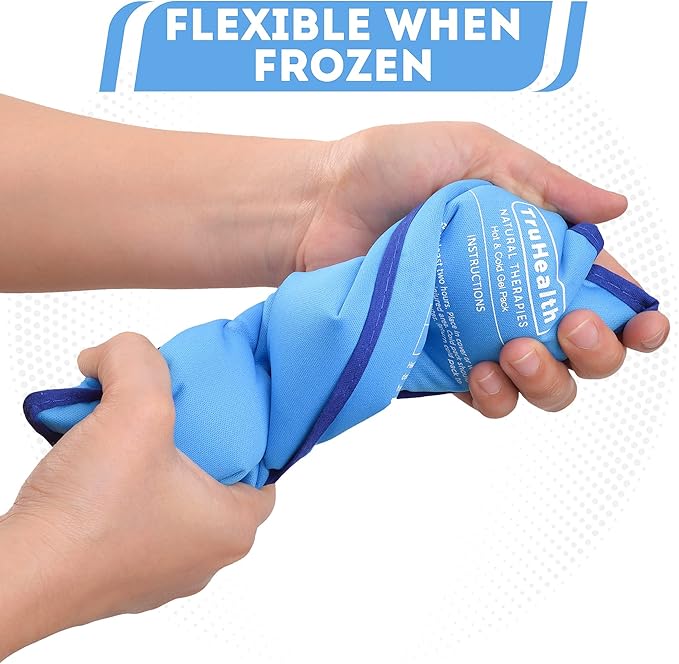 Reusable Ice Pack (Pack of 2) for Injuries - Hot & Cold Gel Ice Packs for Injuries & Back Pain Relief