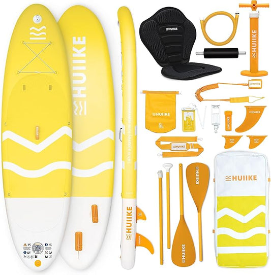 Inflatable Paddle Board for Adults with Accessories Included, Oar, Fins, Pump. Stand Up Paddleboard Great Stability and Resistance. 10’ x 33" x 5.9", Maximum Load 286 lb