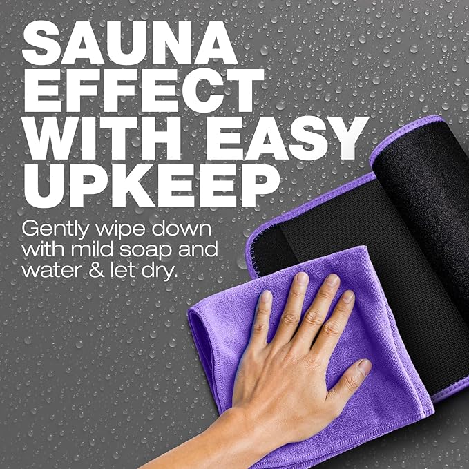 ActiveGear Premium Waist Trimmer & Trainer Belt for Men and Women - Sweat-Enhancing Slimming Wrap for Stomach, Adjustable Fit