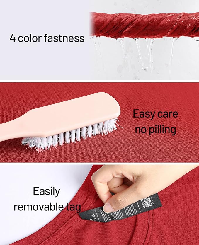 MIER Men's Quick Dry Workout Shirts Moisture Wicking Running Athletic Performance T-Shirts Recycled Polyester Top Tee