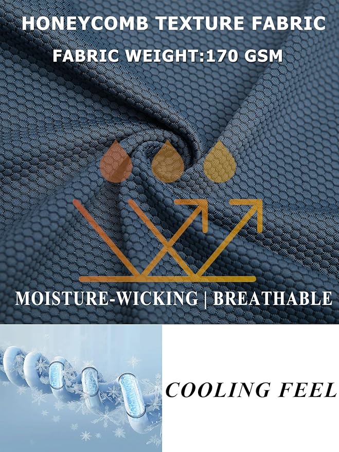 Moisture Wicking Quick Dry Soft Pickleball Workout Hiking Camping Running Shirts for Men Outdoor Sports