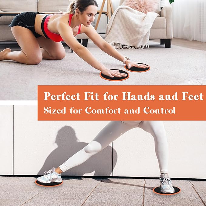 ZILLEEN Exercise Sliders for Working Out Fitness Discs for Pilates Women Men, 2 Pack