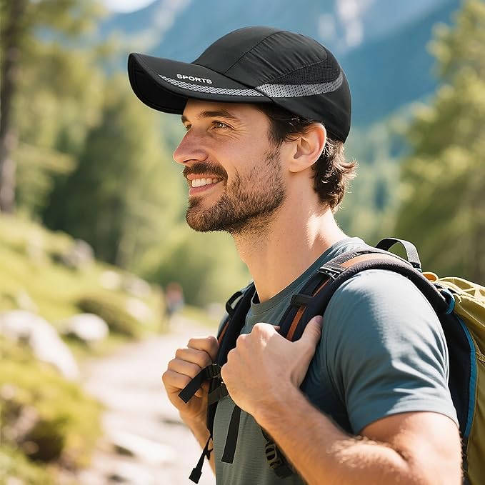 CLAPE Outdoor Sun Visor Hats Lightweight Waterproof Breathable Sports Hat UPF50+ Ultra Thin Cooling Baseball Hats