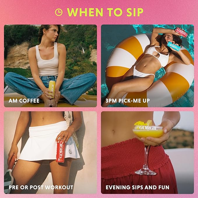 GORGIE Sugar Free Natural Energy Drinks, BestSellers Variety (12 Pack) - Healthy Energy Drinks - Natural Coffee Replacement with Green Tea Caffeine and Biotin - 150mg Caffeine, Vegan, & Low Calorie