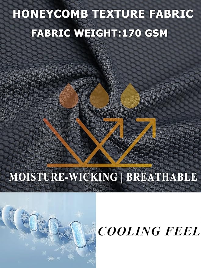 Moisture Wicking Quick Dry Soft Pickleball Workout Hiking Camping Running Shirts for Men Outdoor Sports