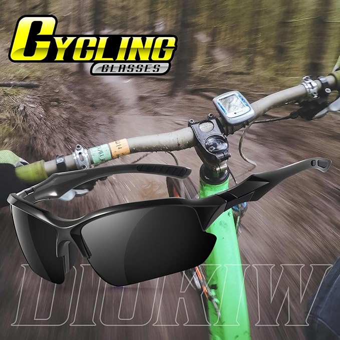 Sports Polarized Sunglasses for Men Cycling Running Fishing UV Protection Sun Glasses Lightweight Half Frame Goggles