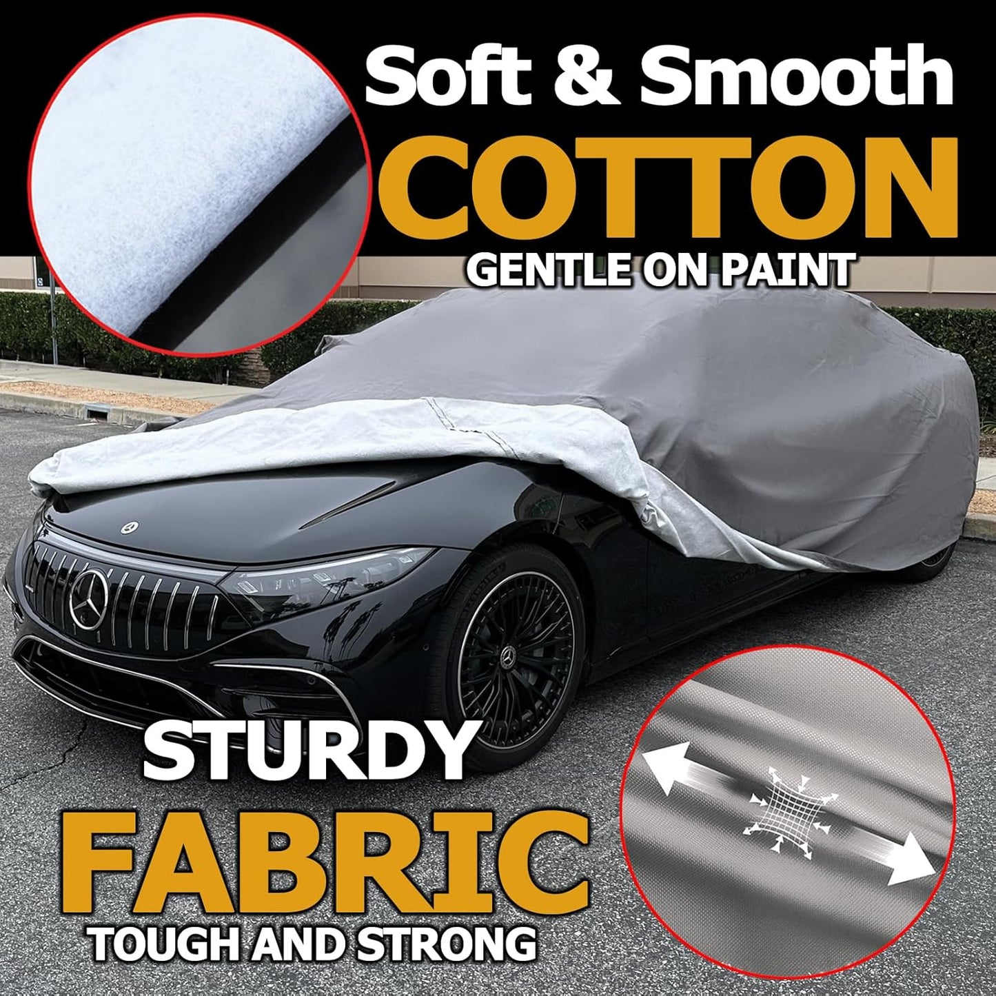 All Weather Waterproof car Cover Easy Access Zipper Good for rain Snow uv Protection dust Compact SUV Explorer Wrangler Sorento Murano Outback 4Runner Venza XC70 Gray