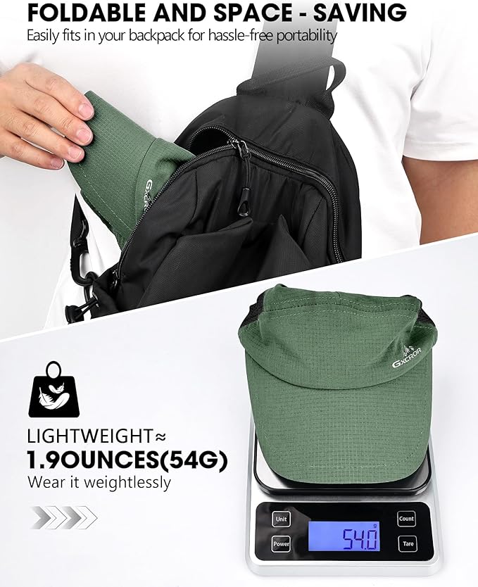 GXCROR Performance Baseball Cap for Men & Women - UPF 50+ Running Hat, Lightweight Quick-Dry Sports Hat for Golf, Hiking, Gym