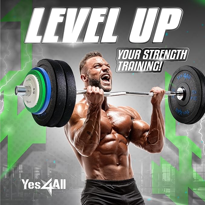 Yes4All Fractional Weight Plates Set, Available In Steel And Rubber, Set of 2/4/6 Plates in 1.25LB, 2.5LB, or 5LB Sizes, Micro Change Plates for Dumbbell and Olympic Barbell Weightlifting