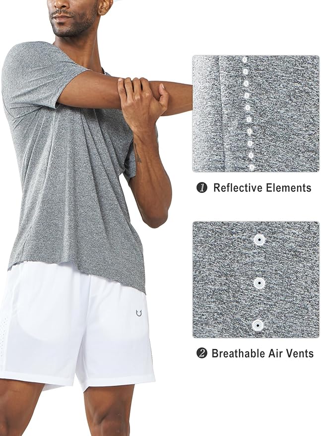 NORTHYARD Mens Athletic Shirts Short Sleeve Gym Workout Running Training Sports Performance T Shirt Basic Tee for Men