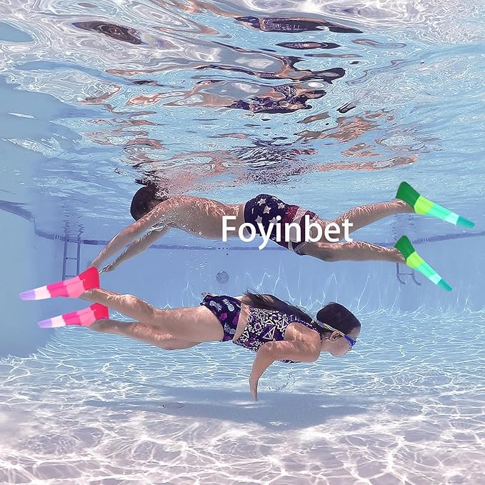 Kids Swim Fins,Short Kids Fins Youth Swimming Flippers for Lap Swimming Training for Children Girls Boys Beginners