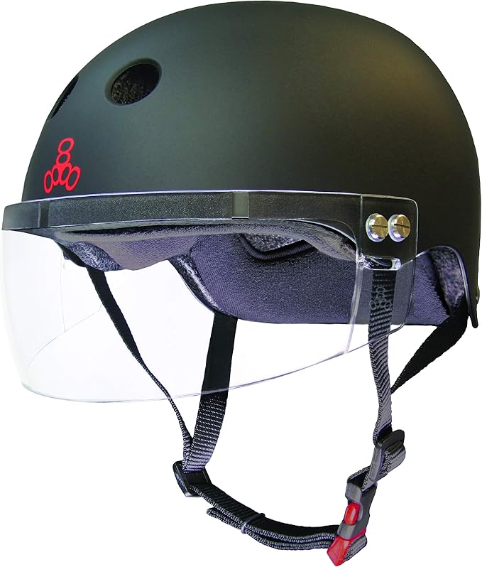 Triple Eight The Certified Sweatsaver Helmet with Visor for Roller Derby, Skateboarding and BMX