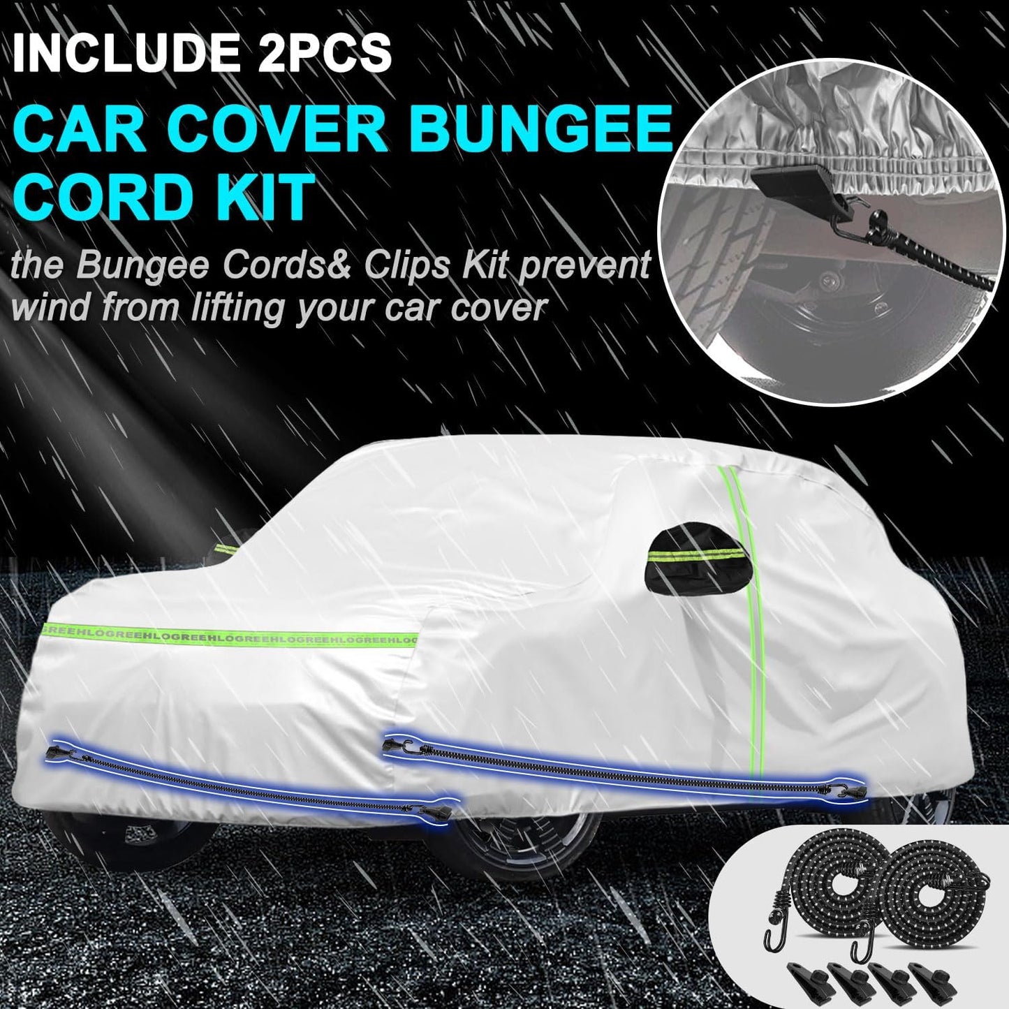 Car Cover for 2014-2025 Mini Cooper/Cooper S/Hardtop/Clubman/Countryman 4 Door,Full Exterior Car Covers for Automobile All Weather Waterproof Heavy Duty,Zipper/Cotton UV Proof Custom fit【210T Taffeta】