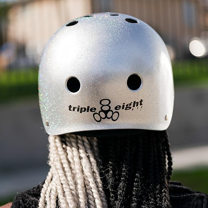 Triple Eight Certified Sweatsaver Helmet for Skateboarding, BMX, Roller Derby, Roller Skating, Inline Skating, Scooter and Bike