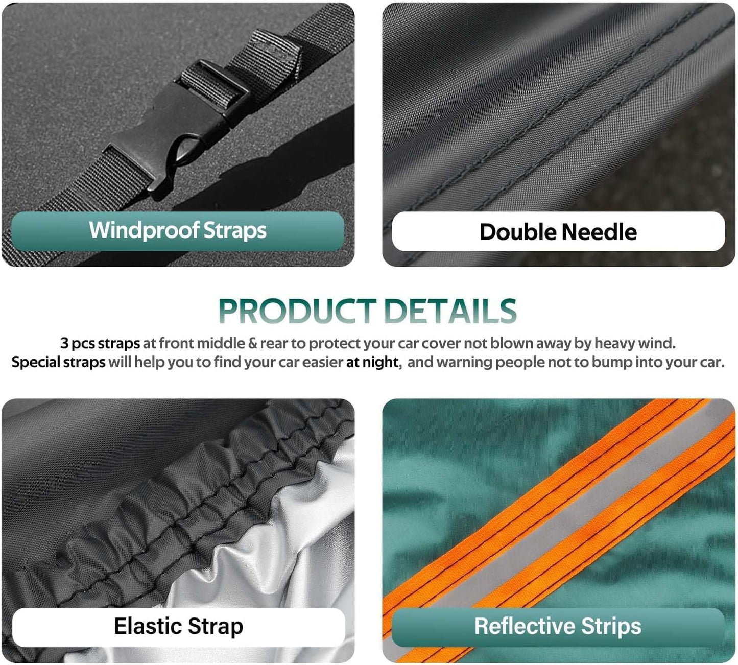 Coupe Car Cover Custom Fit for Mercedes C Class C220 C250 C300(2007-2025), Waterproof All Weather for Automobiles, Outdoor Full Cover with Windproof Clip Straps.