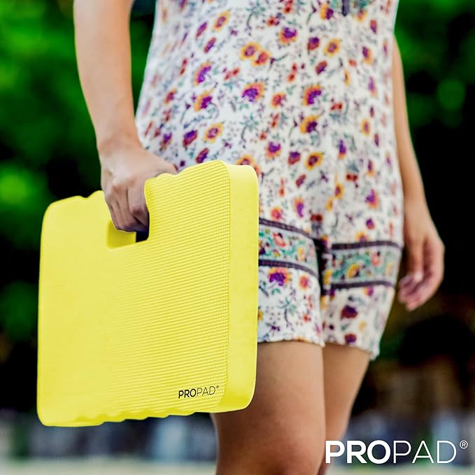 Thick Kneeling Pad, Garden Kneeler for Gardening, Bath Kneeler for Baby Bath, Kneeling Mat for Exercise & Yoga, Knee Pad for Work, Floor Foam Pad, Extra Large (XL) 18 x 11 x 1.5 Inches, Yellow