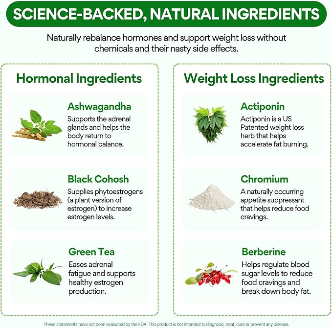 VoomVaya MenoSlim Advanced Menopause Weight Loss for Women - Menopause & Perimenopause Supplements for Women - Estrogen Supplement & Menopause Relief for Hot Flashes, Bloating, Energy - 60 Capsules