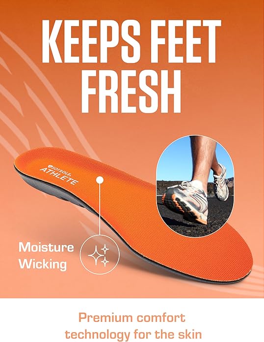 Sof Sole Insoles Men's ATHLETE Performance Full-Length Gel Shoe Insert