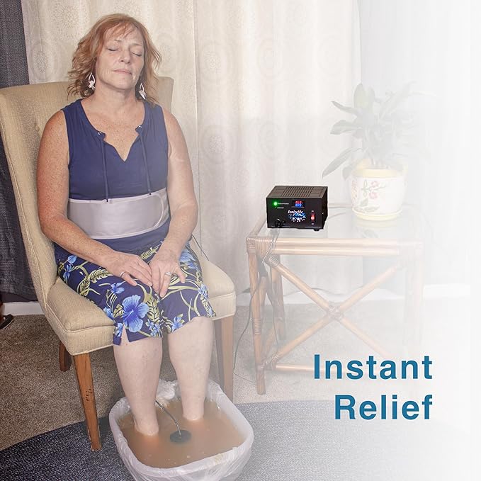 HEALTHandMED IonizeMe Maxx-Powerful 20 Volts, 2.5 Amperes Heavy Duty Ionic Foot Bath Detox Machine (Starter Package) with 5 Year Warranty and Detox Expert Phone Consultation | Made in USA