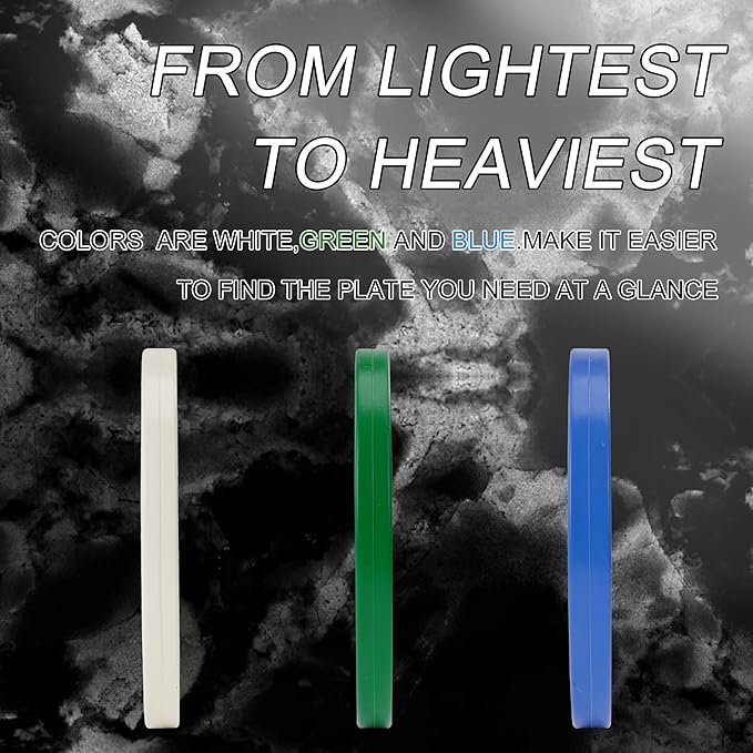 2-Inch Olympic Bumper Plates, Perfect Weight Plates for Weightlifting and Strength Training, Multiple Weights Available