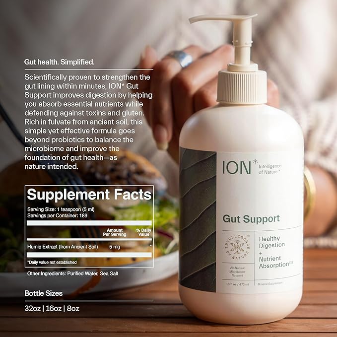 ION* Intelligence of Nature Gut Support Liquid | Promotes Digestive Wellness, Strengthens Immune Function, Alleviates Gluten Sensitivity, Enhances Mental Clarity | 2-Month Supply (32 oz.)