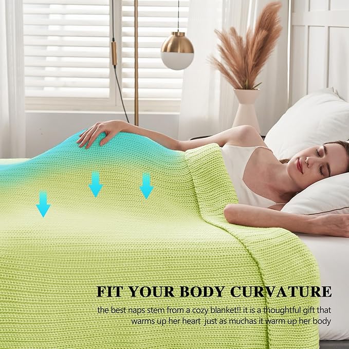 L'AGRATY Knitted Weighted Blanket - 48"x72" 15lbs Cooling Chunky Knit Heavy Blanket for Adults Braided Crochet Throw Thick Cable Yarn Knit Decorative No Beads Evenly Weighted Machine Washable