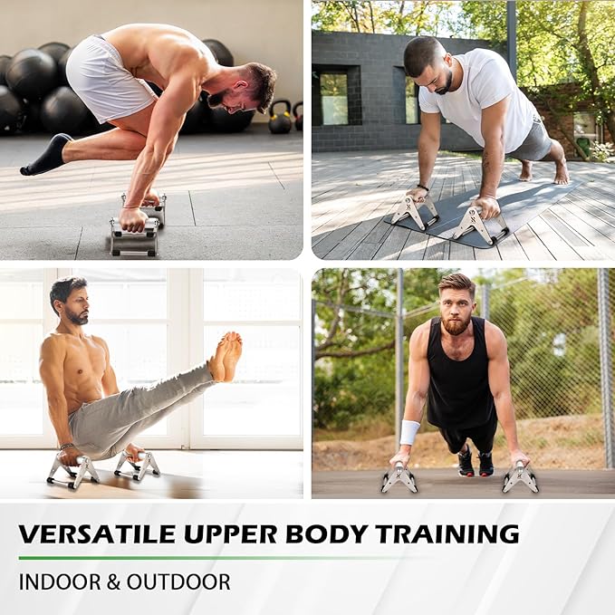 Push Up Stand, Pushup Handles for Strength Training, Heavy-duty Stainless Steel Push Up Bars Gym Exercise Equipment, Hold Up to 500lbs, 1 Pair