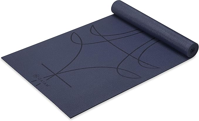 Gaiam Yoga Mat - Premium 6mm Print Extra Thick Non Slip Exercise & Fitness Mat for All Types of Yoga, Pilates & Floor Workouts (68"L x 24"W x 6mm Thick)