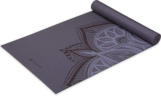 Gaiam Yoga Mat - Premium 5mm Print Thick Non Slip Exercise & Fitness Mat for All Types of Yoga, Pilates & Floor Workouts (68" x 24" x 5mm)