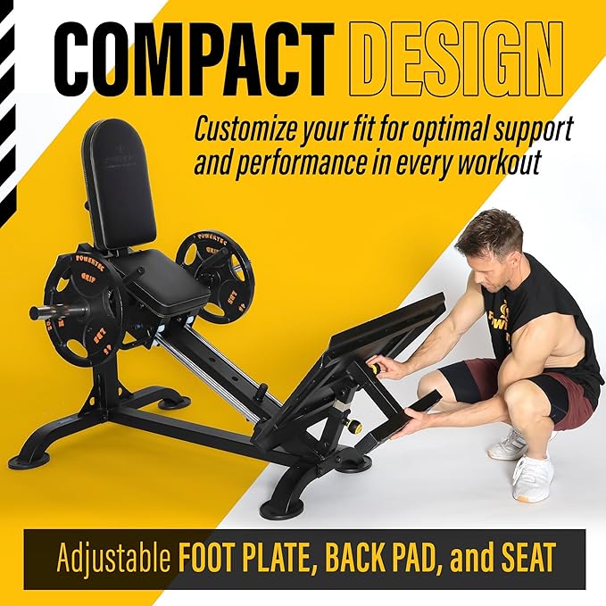 Powertec Fitness Leg Sled - Leg Press Machine, 700 LB Capacity, Black - Professional Home Gym Equipment - Heavy Duty Exercise Equipment for Lower Body Workout