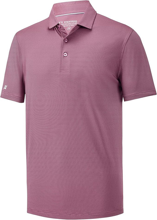 Mens Polo Shirts Short Casual Solid Stylish Dry Fit Performance Designed Collared Golf Polo Shirts for Men