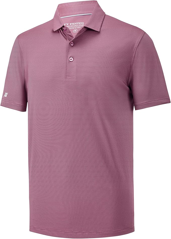 Mens Polo Shirts Short Casual Solid Stylish Dry Fit Performance Designed Collared Golf Polo Shirts for Men