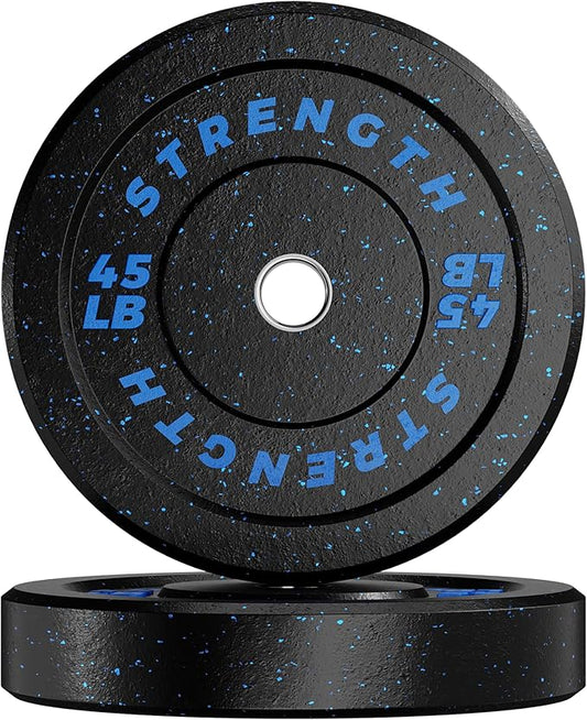 GIKPAL 2-Inch Bumper Plates High Bounce - Rubber Olympic Weight Plates Set for Home Gym, Barbell Plates for Weight Lifting Strength Training,