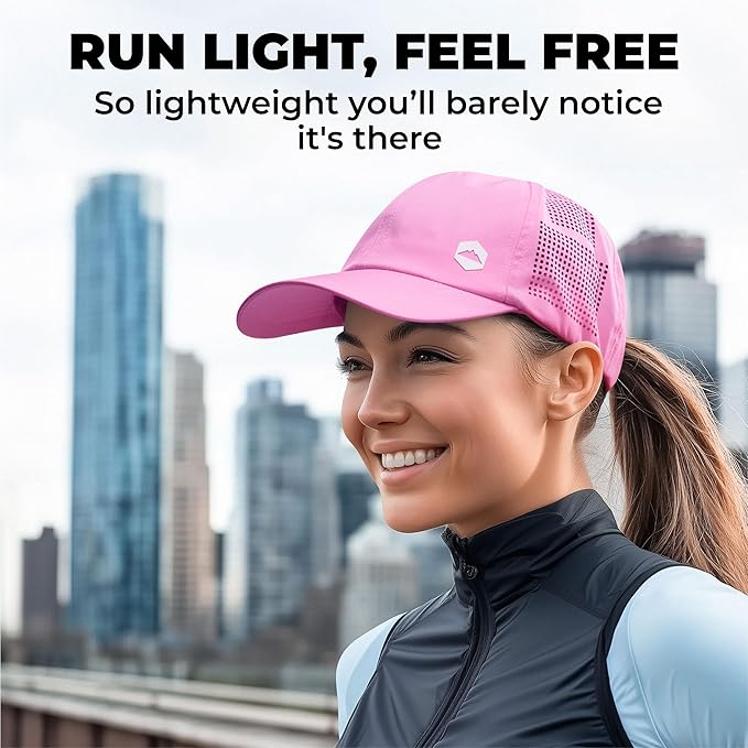Tough Headwear Baseball Running Cap - Lightweight Quick-Drying Athletic Hat for Men & Women - Sweat-Wicking