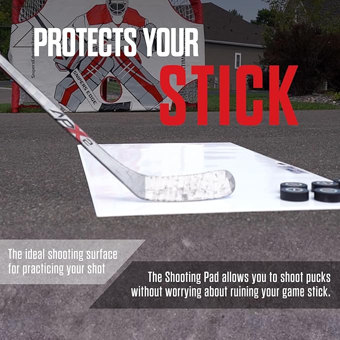 Snipers Edge Hockey - Hockey Shooting Pad - Simulates Real Ice, Heavy Duty, Weather Proof Coating, Portable and Convenient