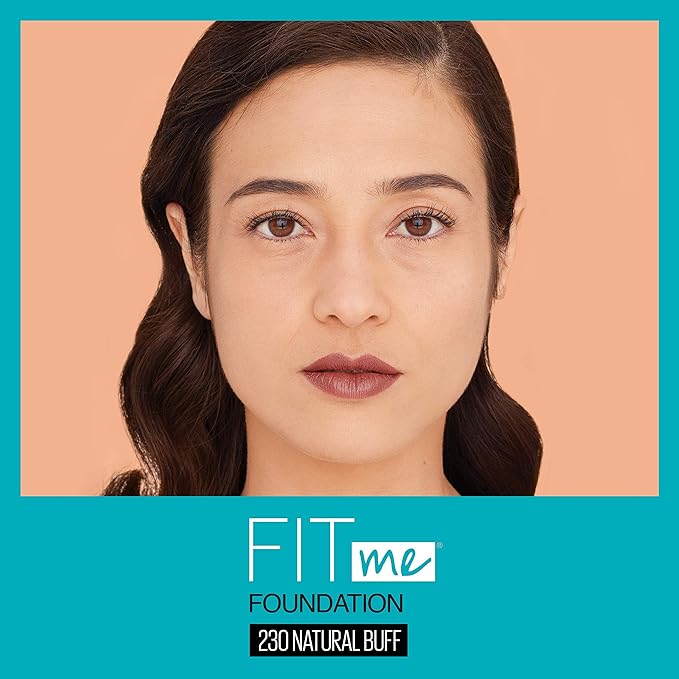 Maybelline New York Fit Me Matte + Poreless Liquid Foundation, Pouch Format, 230 Natural Buff, 1.3 Ounce