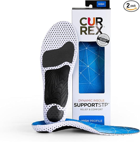 CURREX SupportSTP – Arch Support Insole w/Superior Cushioning & Airflow, Heavy Duty Shell for Less Fatigue – Comfort, Athletic, Casual and Work Shoe Inserts, Men & Women – High Arch, XS