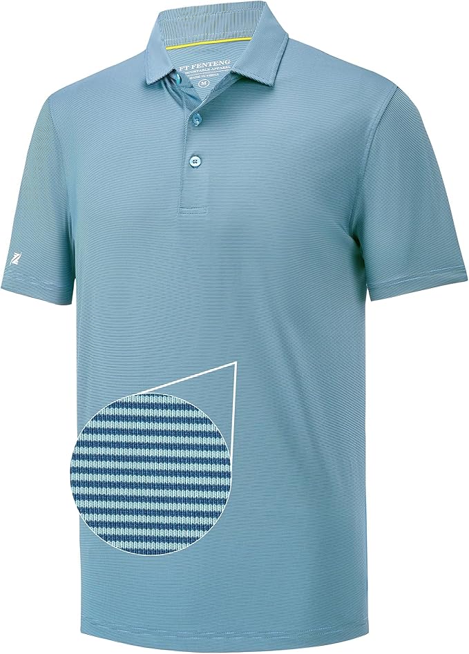Mens Polo Shirts Short Casual Solid Stylish Dry Fit Performance Designed Collared Golf Polo Shirts for Men