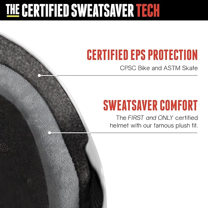 Triple Eight The Certified Sweatsaver Helmet with Visor for Roller Derby, Skateboarding and BMX