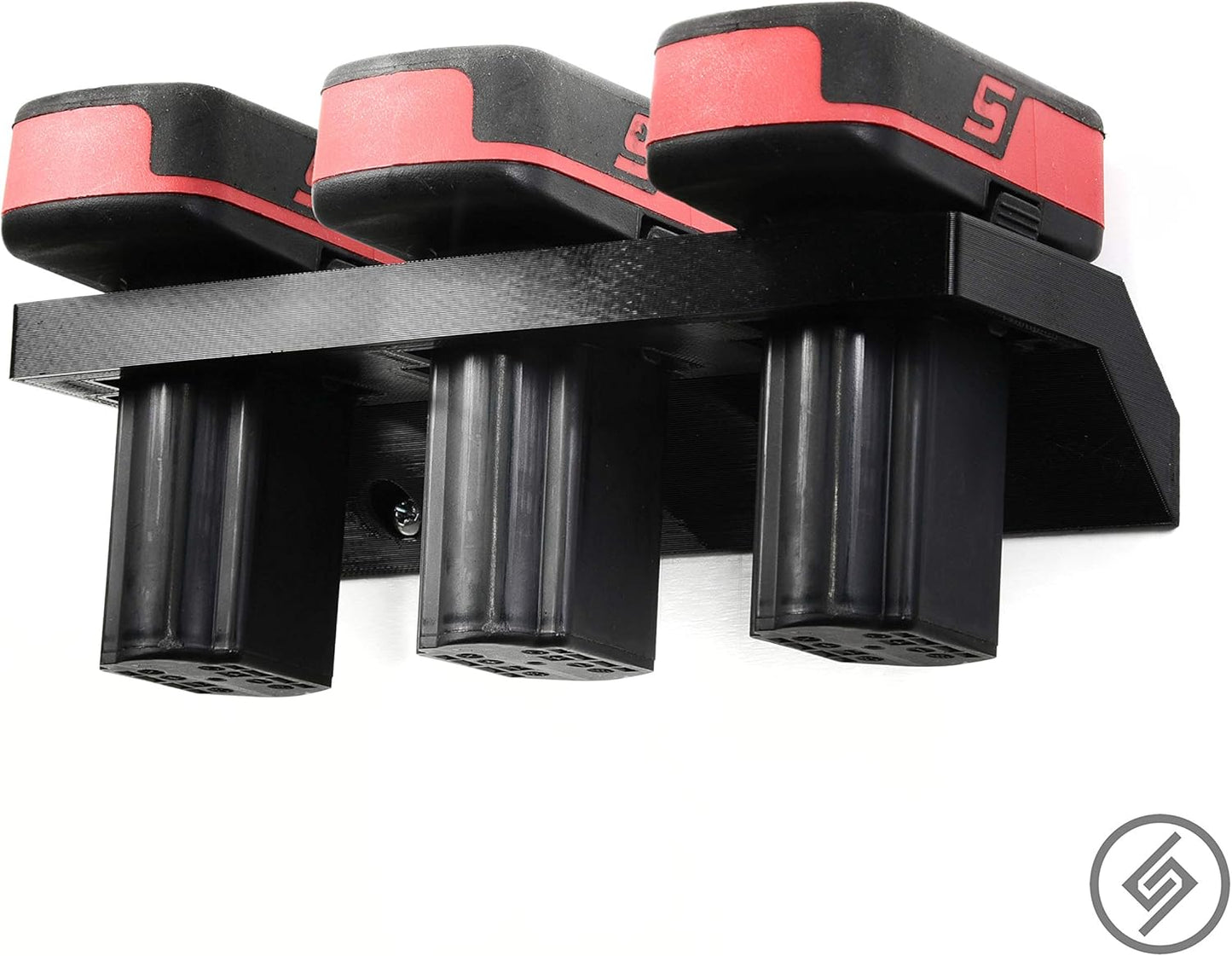 Spartan Mounts for Snap-On 14V Battery | Wall Display Hook Holder | Power Tool Storage | Blog DIY Craft Room | All Types | Strong Low Profile Bracket | Convenient Easy Access Garage Organization